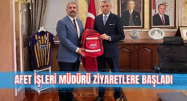 Afet İşleri Müdürü Hasan Söker Kaymakam Arslan Yurt’u ziyaret etti