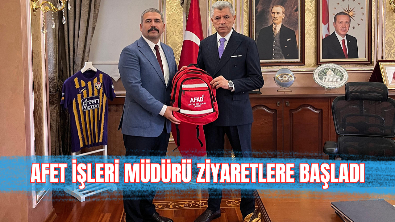 Afet İşleri Müdürü Hasan Söker Kaymakam Arslan Yurt’u ziyaret etti