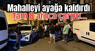 Eyüpsultan'da kontrolden çıkan otomobil 8 araca çarptı