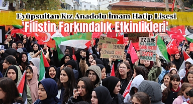 Eyüpsultan Kız Anadolu İmam Hatip Lisesi'nden Filistin'e destek