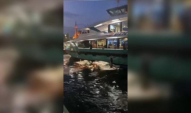 İstanbul'da yolcu motoru balıkçı teknesine çarptı