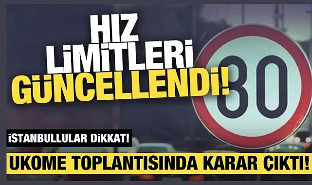 İstanbul'da 84 noktada hız limiti değişti