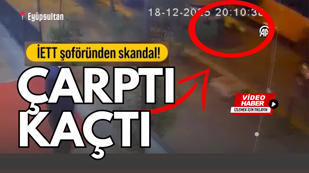 Eyüpsultan'da İETT şoförü bisikletliye çarpıp kaçtı