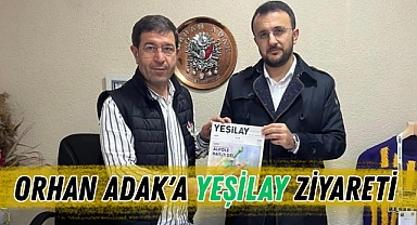 Yeşilay'dan Muhtar Orhan Adak'a ziyaret