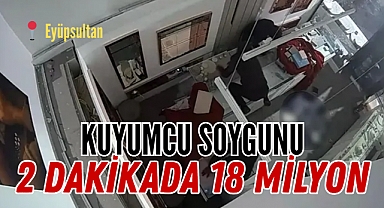 Eyüpsultan'da 2 Dakikada 18 Milyonluk Kuyumcu Soygunu