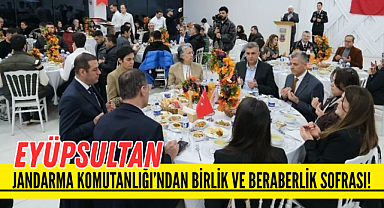 Eyüpsultan Jandarma'dan birlik sofrası! Protokol iftarda