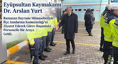 Kaymakam Arslan Yurt'tan Jandarma personeline bayram ziyareti