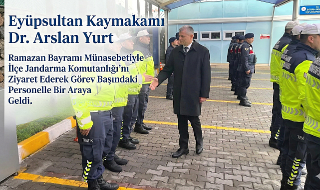 Kaymakam Arslan Yurt'tan Jandarma personeline bayram ziyareti