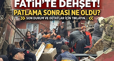 İstanbul Fatih'te doğalgaz patlaması: 2 bina birden çöktü!