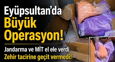 Eyüpsultan'da 71 bin uyuşturucu hap ele geçirildi