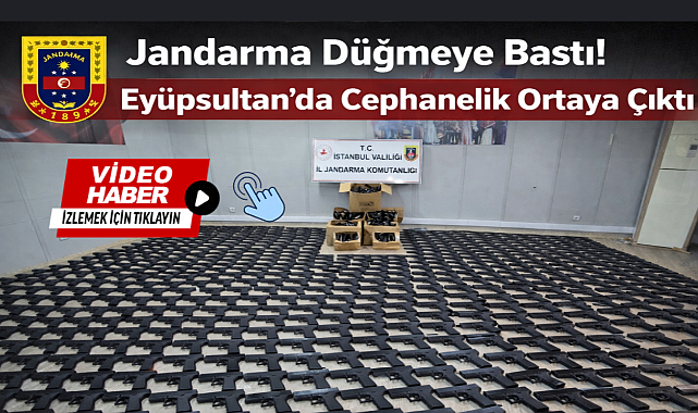 Eyüpsultan'da cephanelik ortaya çıktı: 1021 tabanca ele geçirildi