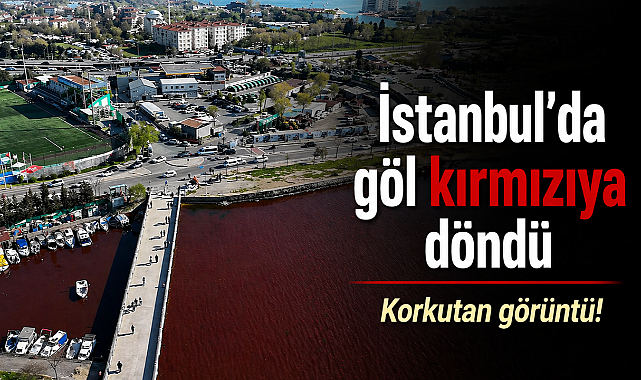 İstanbul’da göl kırmızıya döndü: Korkutan görüntü