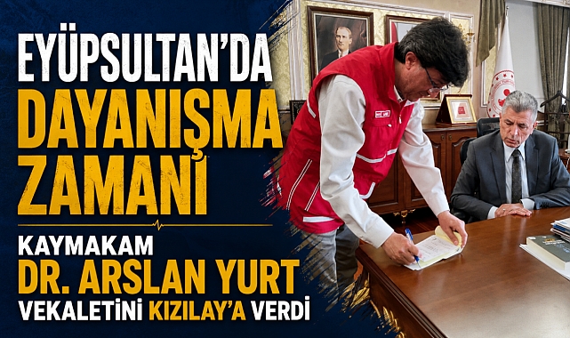 Eyüpsultan Kaymakamı Dr. Arslan Yurt'tan anlamlı bağış!
