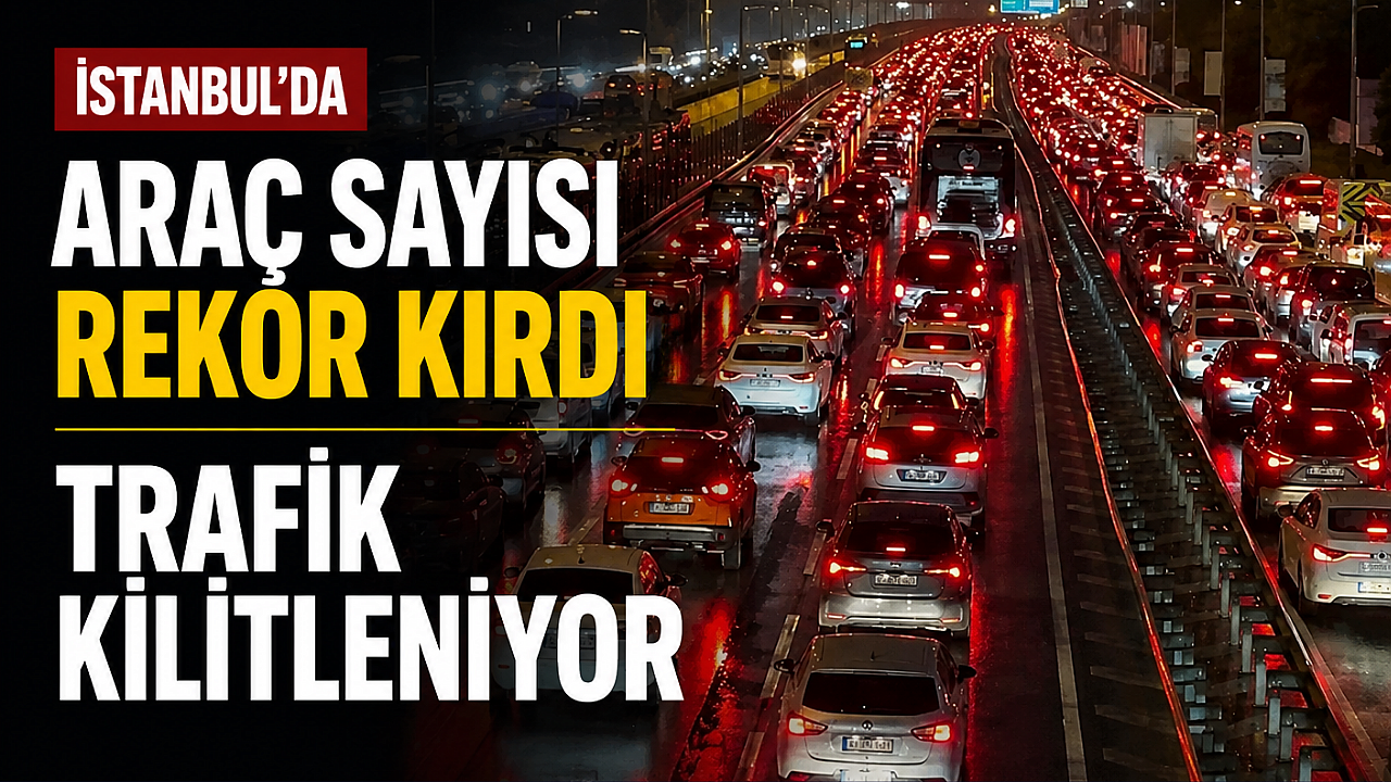 İstanbul'da araç sayısı rekor kırdı: Trafik kilitleniyor