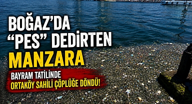 İstanbul sahilinde çöp manzarası tepki çekti: Çöp yüzüyor