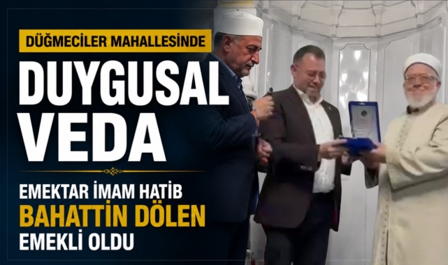 Muhtar Süleyman Özcan'dan emektar imam hatibe vefa plaketi