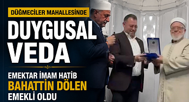 Muhtar Süleyman Özcan'dan emektar imam hatibe vefa plaketi
