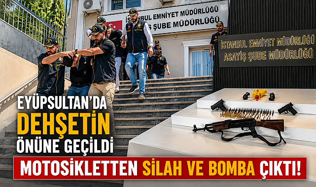 Eyüpsultan'da büyük şok: Motosikletten kaleşnikof çıktı!