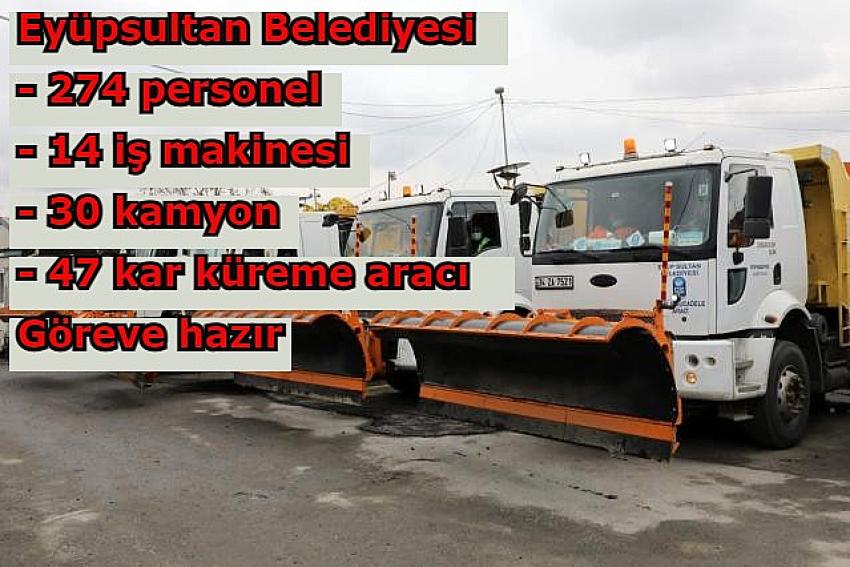 Eyüpsultan Belediyesi, kar yağışı için hazırlıklarını tamamladı | Eyüpsultan Haber