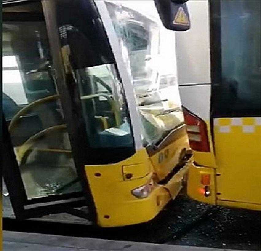 İstanbul'da 2 metrobüsün çarpışması sonucu 1 kişi yaralandı | Eyüpsultan Haber