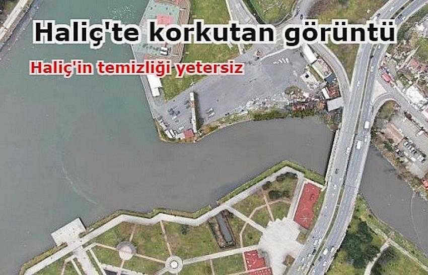 İBB arıtma tesisinden Haliç'e akan koyu renkli su kameralara yansıdı - Eyüpsultan Haber