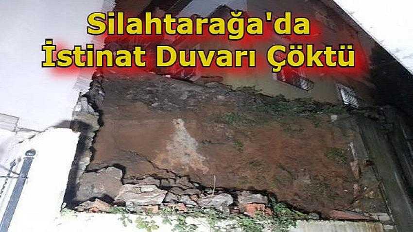 Silahtarağa Mahallesinde Üç katlı binanın istinat duvarı çöktü - Eyüpsultan Haber