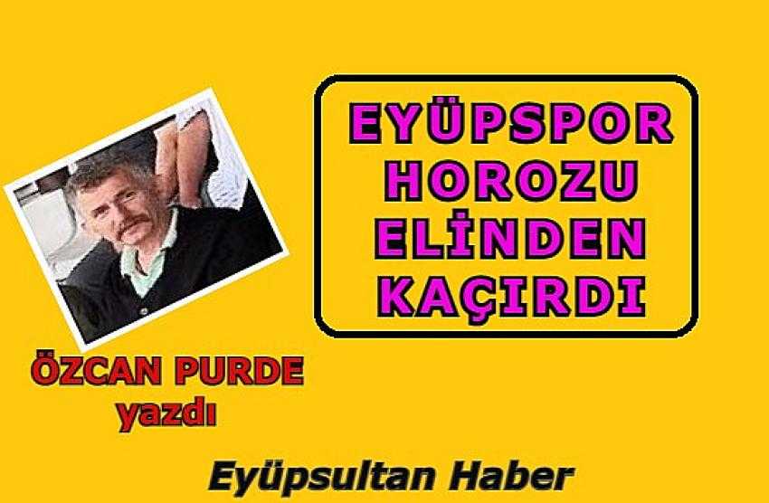 Özcan Purde yazdı - EYÜPSPOR HOROZU ELİNDEN KAÇIRDI - Eyüpsultan Haber