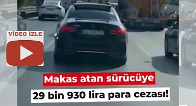 İstanbul Bakırköy'de makas atarak ilerleyen sürücü